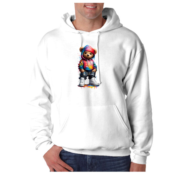 Prid hood bear with a hoodie - Adult Super Sweats® NuBlend® Fleece Pullover Hooded Sweatshirt Thumbnail