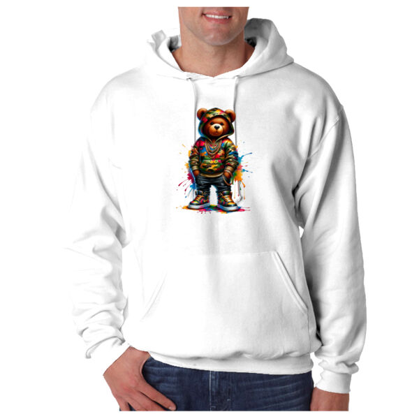 Camo bear - Adult Super Sweats® NuBlend® Fleece Pullover Hooded Sweatshirt Thumbnail
