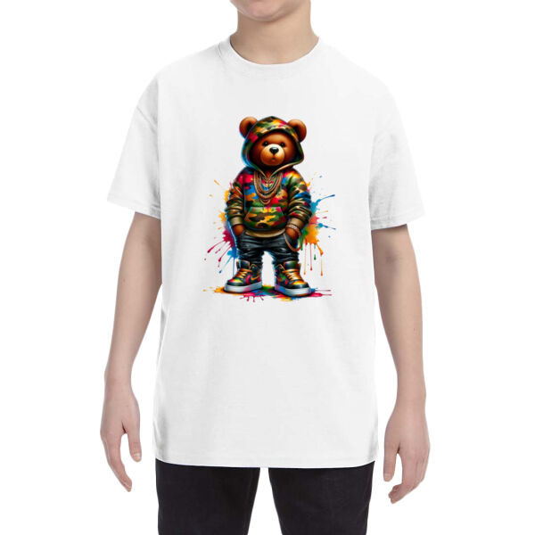 Camo bear - Youth Heavy Cotton™ T-Shirt Thumbnail
