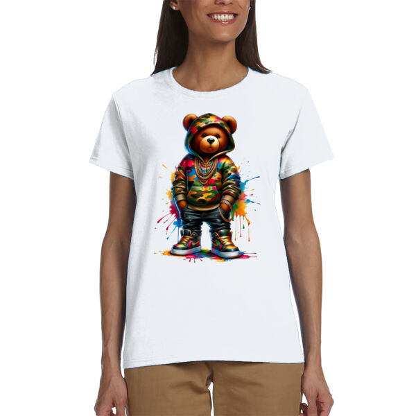 Camo bear - Ladies' Ultra Cotton® T-Shirt Thumbnail