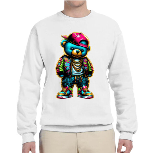 Blue bear - Adult NuBlend® Fleece Crew Thumbnail