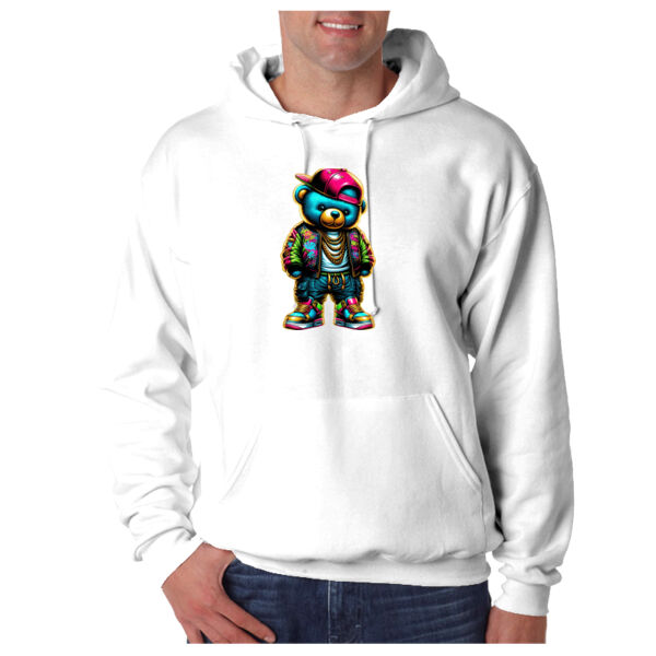 Blue bear - Adult Super Sweats® NuBlend® Fleece Pullover Hooded Sweatshirt Thumbnail