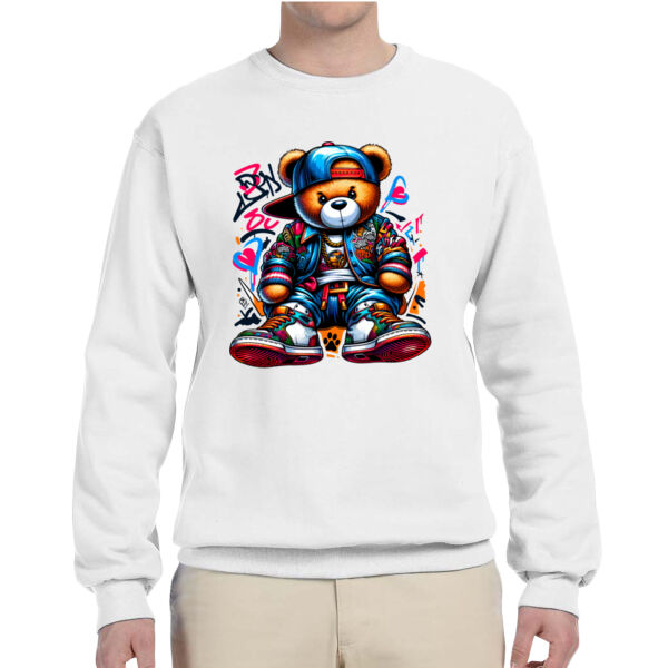 color bear with snapback - Adult NuBlend® Fleece Crew Thumbnail