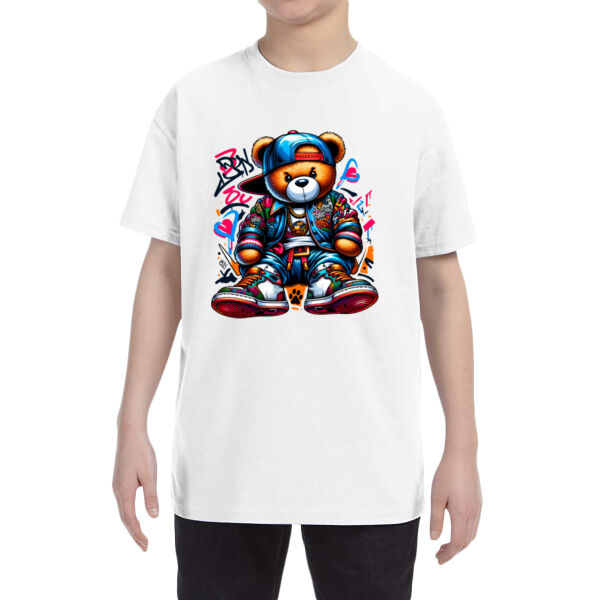 color bear with snapback - Youth Heavy Cotton™ T-Shirt Thumbnail