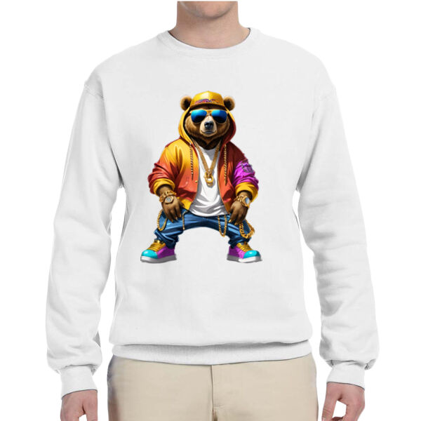Goldchain bear - Adult NuBlend® Fleece Crew Thumbnail