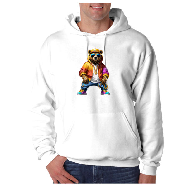 Goldchain bear - Adult Super Sweats® NuBlend® Fleece Pullover Hooded Sweatshirt Thumbnail