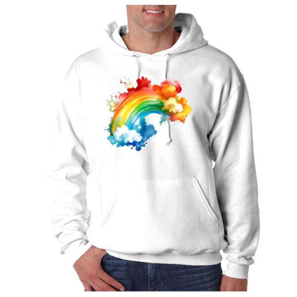 Rainbow cloud - Adult Super Sweats® NuBlend® Fleece Pullover Hooded Sweatshirt Thumbnail