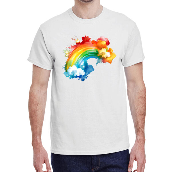 Rainbow cloud - Adult Heavy Cotton™ T-Shirt Thumbnail