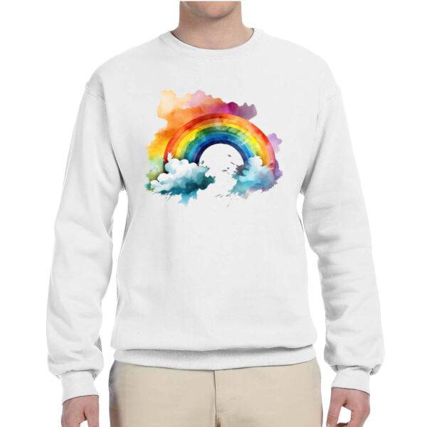 Rainbow - Adult NuBlend® Fleece Crew Thumbnail