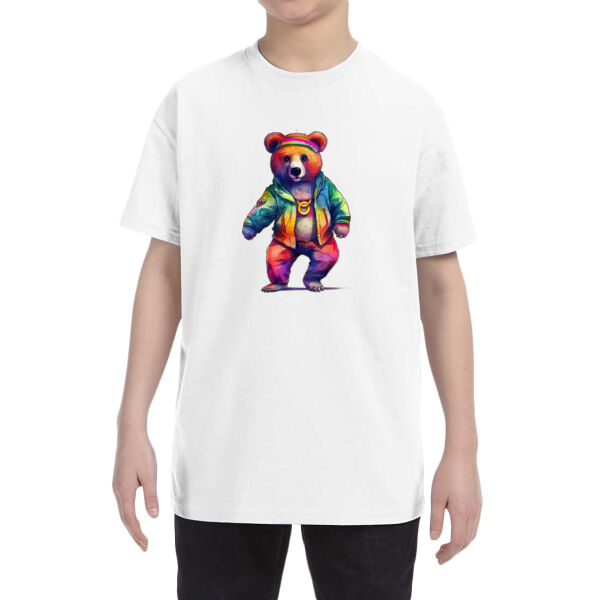 neon dancing bear - Youth Heavy Cotton™ T-Shirt Thumbnail
