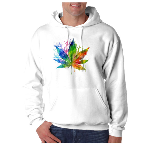 Rainbow leaf - Adult Super Sweats® NuBlend® Fleece Pullover Hooded Sweatshirt Thumbnail