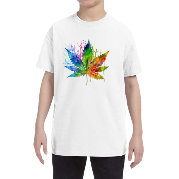 Rainbow leaf - Youth Heavy Cotton™ T-Shirt Thumbnail